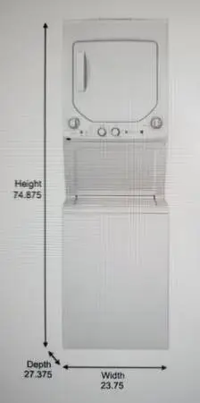 GE Unitized Spacemaker® 2.3 cu. ft. Capacity Washer with Stainless Ste