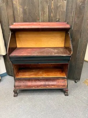 ♦♦ Antique Flip Front Secretary Desk Shelf Bookcase Project ♦♦