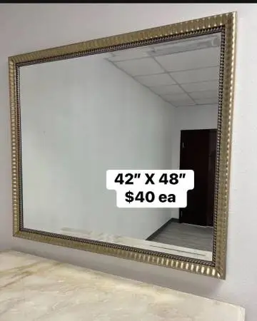48” x 42” gold Mirrors