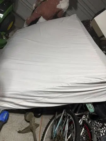 Queen size mattress and bed frame