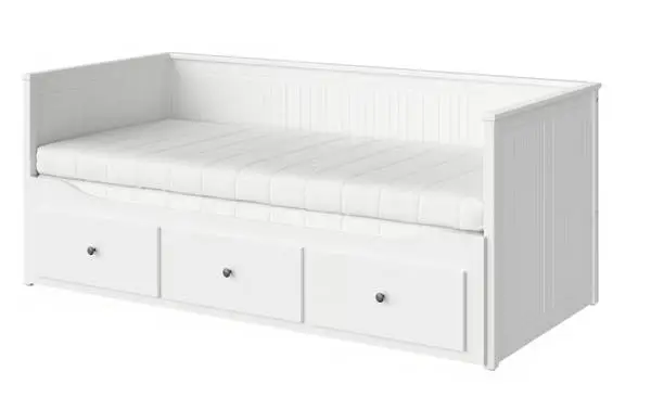 Ikea Hemnes Day Bed in White with Mattresses