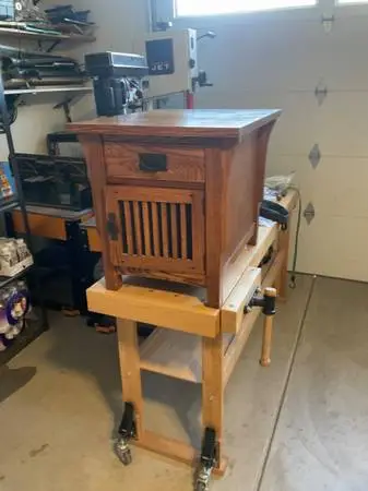 A A Laun Oak Side Table