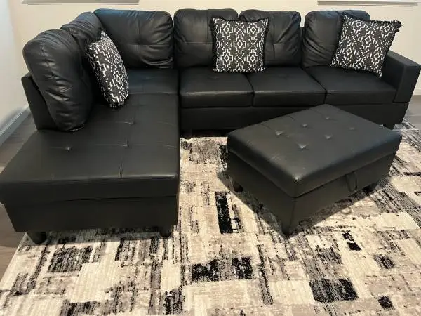 Ashley’s furniture sectional with ottoman