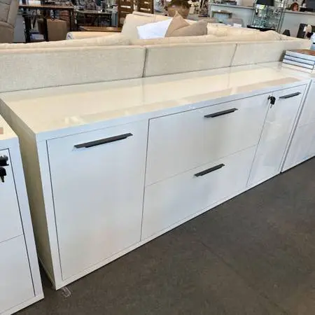 ALF Italia White Office Credenza - 71X18X29H