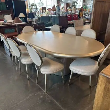 Caracole Classic Love Dining Table W/ 8 Dining Chairs-90X48X30