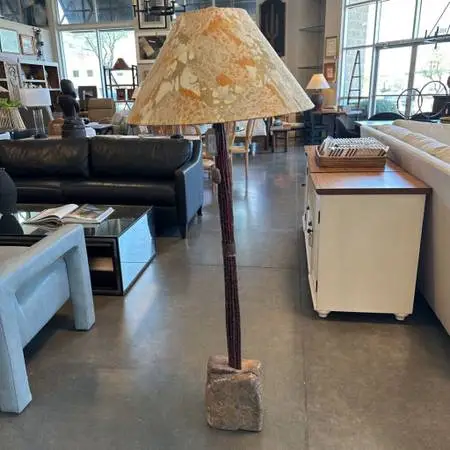 Twig & Stone Floor Lamp W/ Copper Trim- 24X59H