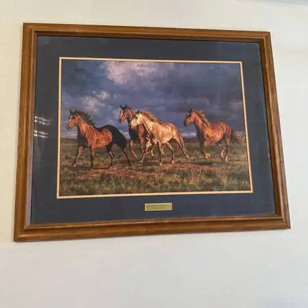 Racing The Sun Horses Print - 32X2X26