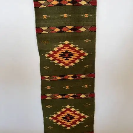 Escalante Green Wool Table Runner- 16X80