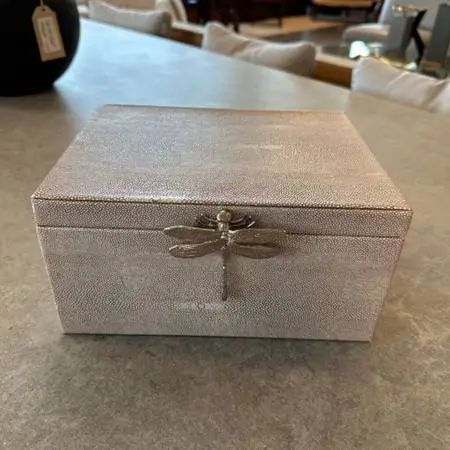 Silver Box W/ Dragonfly Clasp- 10X8X5