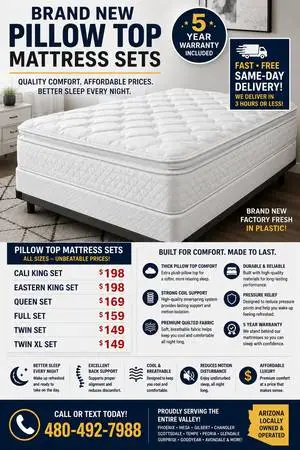 Brand New pillow top mattress sale-HELLA CHEAP-All sizes-Free delivery
