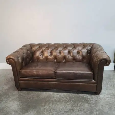 Leather Pottery Barn Chesterfield Sofa!