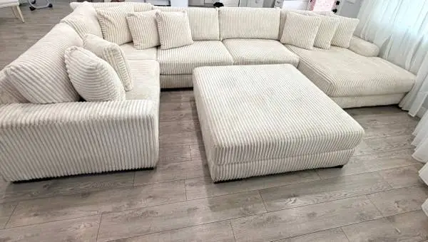 Extra large white sectional