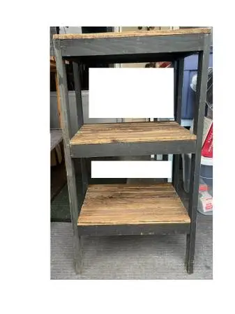 three-tier Wood End Table