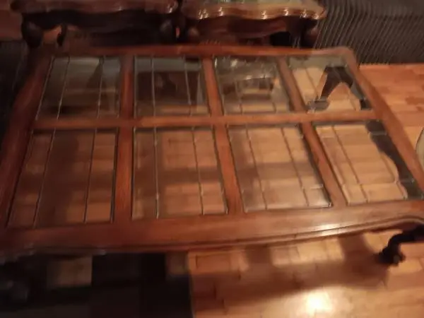 Set of 4 Living room furniture with glass