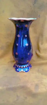 German porcelain beautiful dark blue base...