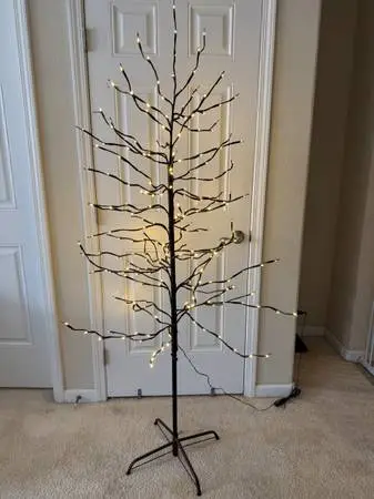 $49 OBO: Rarely Used! Black Birch LED Light Tree 6 ft Indoor/Outdoor