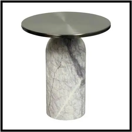 Vuue For Cb2 Martini Marble Side Table