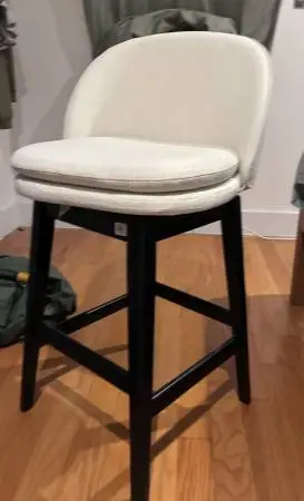 Nearly New Upholstered Swivel Counter / Bar Stool - $20