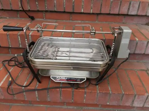 Farberware 450A Electric Broiler Rotisserie Grill Open Hearth