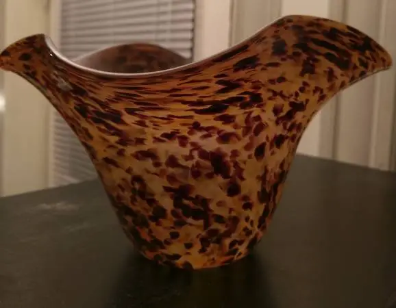 Rochester Folk Art Guild Murrine Glass Vase Hand Blown