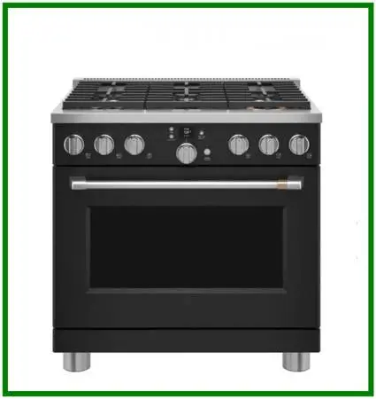 Café 36 Freestanding Dual Fuel True Convection Range Matte Black