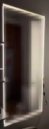IKEA NISSEDAL Full-Length Mirror with Custom LED Light - $50