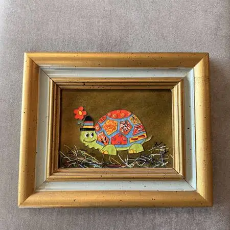 Enamel Turtle Art - 11.5X1X9.5H