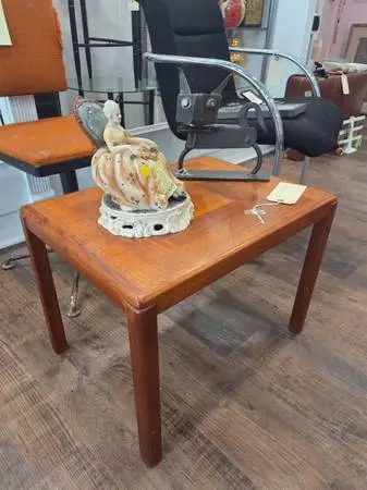 various vintage MCM side tables, at Yardley Antiques