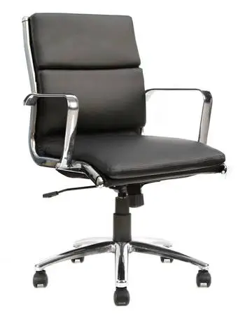 *New Black Office Desk Chair Chrome Base & Arms MSRP $550.00