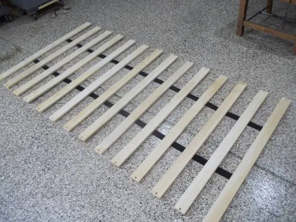 twin bed hard wood cross slats set