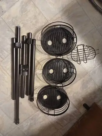 Shower Caddy- 4 Tier Tension Pole w\adjustable baskets (3) & soap tray