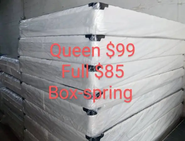$99 Queen boxspring brand new free delivery same day