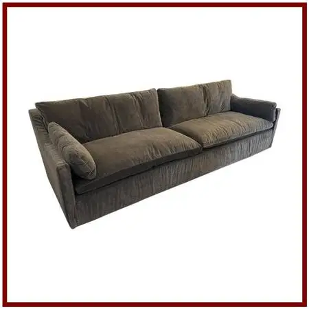 New Restoration Hardware Cloud Slope Arm Sofa, Graphite Velvet