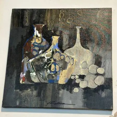 Original Grey 3 Bottle Art - 20X20