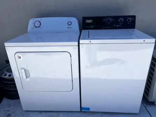 Maytag heavy duty washer and Amana dryer