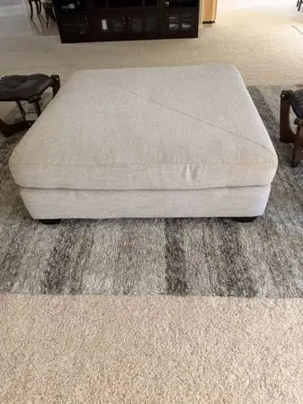Comfortable square ottoman 50*50 and corner sofa seater