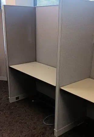 Haworth Desktops-Work Surfaces,Gray-Charcoal Trim,42x23.25,Finished 4