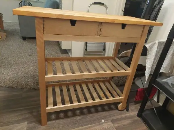 Birch Kitchen Island Cart