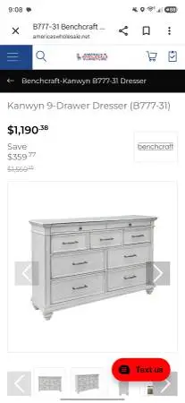 9 drawers dresser NEW