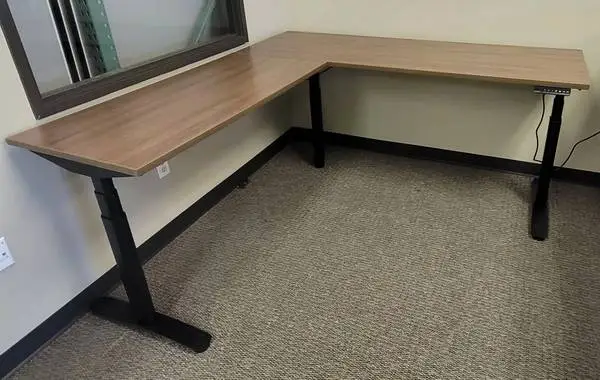 9 colors New 6x6 L Shaped Adjustable Height Sit Stand Desk MSRP$2290