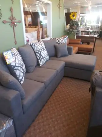 Sectional with free ottoman
