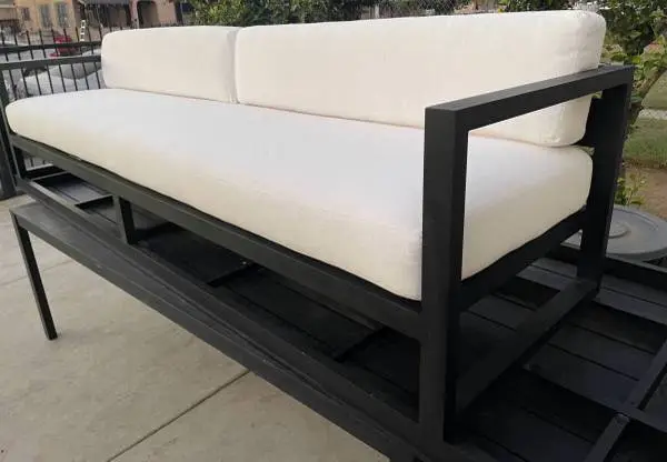 RESTORATION HARDWARE OUTDOOR AEGEAN-ALUM 4SEAT SOFA IRON 108”