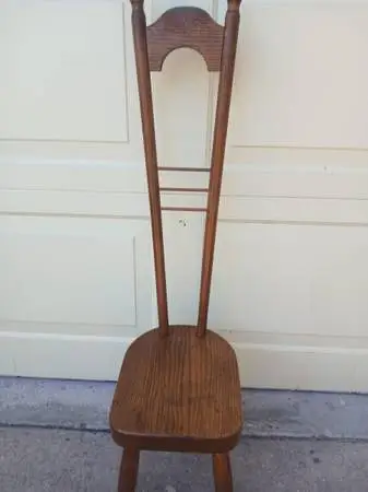 VINTAGE WOOD STEP CHAIR, SPINNING CHAIR or PLANT STAND