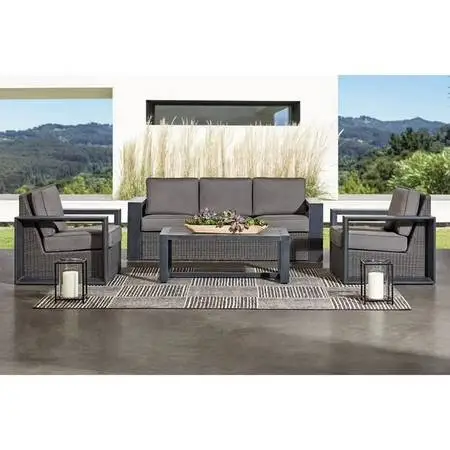 Member’s Mark Adler Patio Set (Sofa + 2 Chairs + Table) – Sunbrella