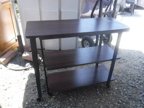 Side Table with Shelves and Adjustable Configurations