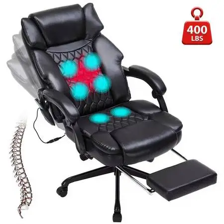 New in Box Big n Tall Reclining Office Chair Vibration Massage Heating