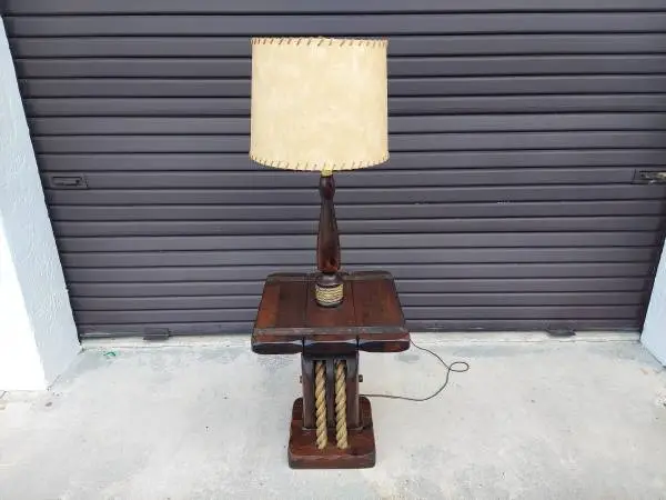 Vintage Nightwatch Lamp Co. Custom Crafted Nautical Style Floor Lamp.