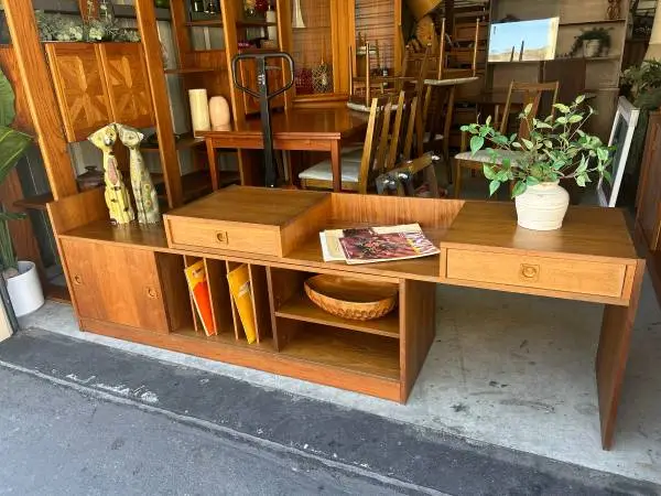 Mid Century Modern Danish Modular Shelf Media Console