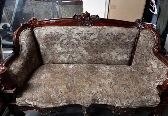 2 vintage carved  couches