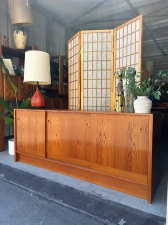 71 Mid Century Modern Danish Teak Credenza Sideboard MADE IN DENMARK